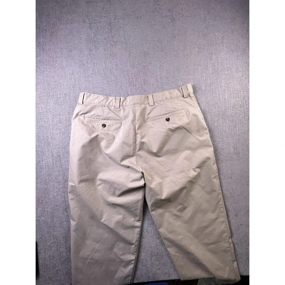 Adidas Golf Pants Men's 38x27 Beige Straight Stretch Chinos Casual Pockets